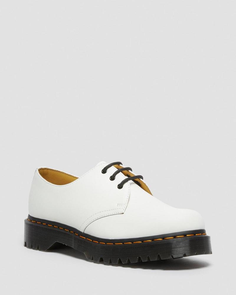 Men\'s Dr Martens 1461 Bex Smooth Leather Oxfords Shoes White | AU 586NWY